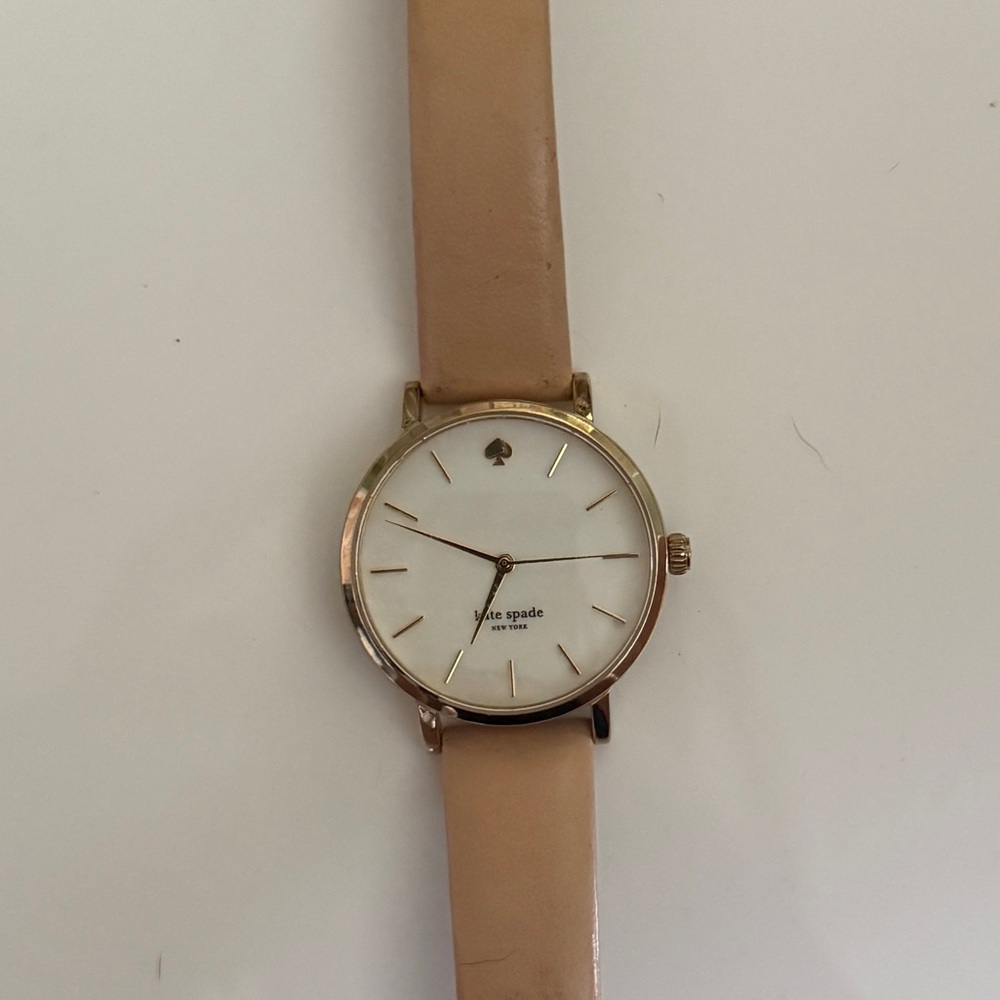 Kate Spade Gold Case with Beige Strap Watch